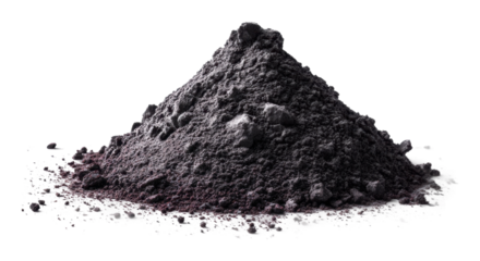 Exploring the properties of black powder laboratory scientific analysis environment isolated on transparent background