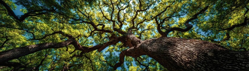 Transform a mundane scene, offering a new perspective with a worms-eye view