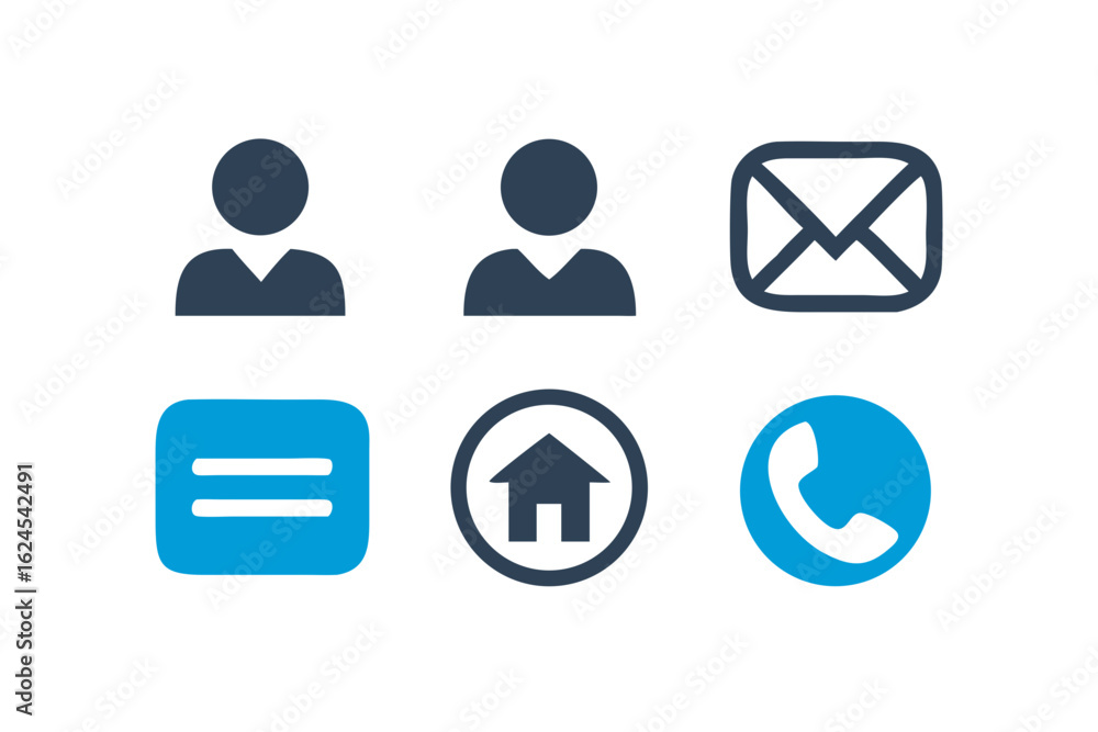 Poster collection of modern flat design icons for web and mobile applications