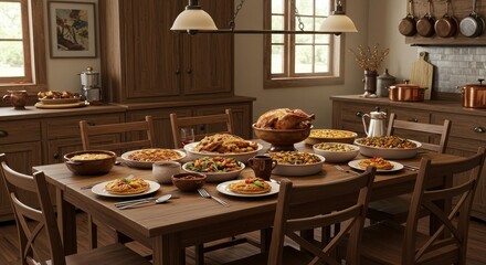 Cornucopia Filled with Mini Pumpkins and Grapes on Rustic Wooden Table