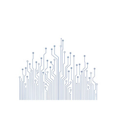 Abstract Vector Circuit Board Background.