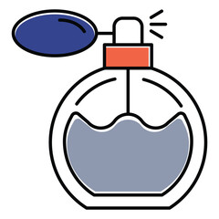 Perfume Bottle Vector Icon for Beauty Design