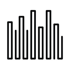 Equalizer Outlined Icon Vector Illustration