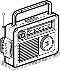 retro portable radio