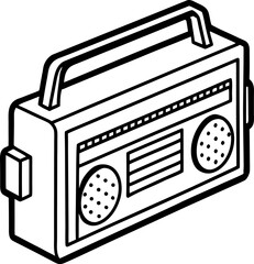 retro radio vector illustration