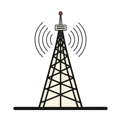 communication tower vector illustration