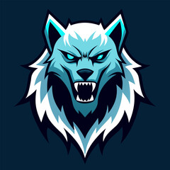 Obraz premium Aggressive Arctic Beast in Dark Esport-Themed Composition