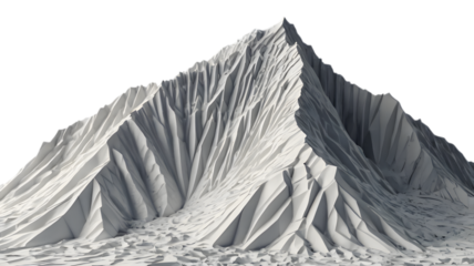 Stunning mountain peak covered in snow, perfect for adventure and exploration themes, or winter vacation marketing