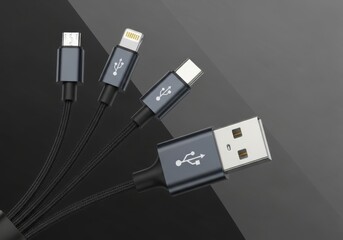 Multiple usb charging cables with various connectors