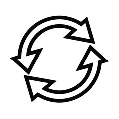 Sync Arrows Outline Vector Illustration