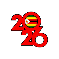 2026 banner with Zimbabwe flag inside.
