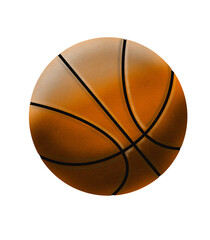 3D basketball isolated on white background