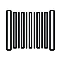 Barcode Outlined In Bold Vector Illustration