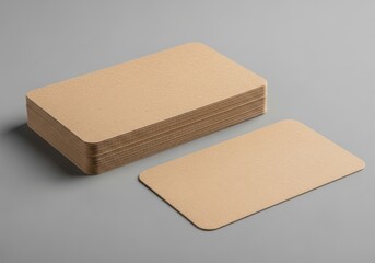 Stack of textured craft business cards