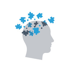 human head with puzzle