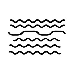 Set of wavy horizontal lines. Marker hand-drawn line border set and scribble design elements. Lines hand drawn paint brush stroke. Vector set isolated .