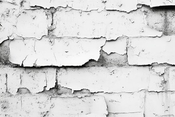 Old peeling white paint on a concrete wall, offering a distressed and industrial background for interior design, Generative AI