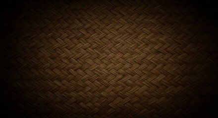 A closely woven dark brown wicker pattern fills the frame