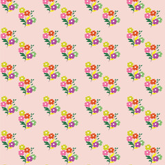 Spring seamless pattern with flowers.