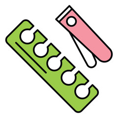 Beauty Grooming Spacer and Clipper Vector Icon