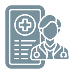 Obraz premium Telemedicine Icon
