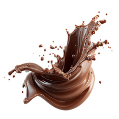 melted brown chocolate dripping swirl