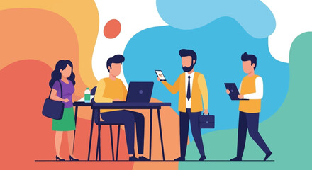 Diverse team collaborating on project, perfect for website banners or presentations.