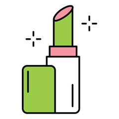 Beauty Lipstick Icon in Vector Format Design
