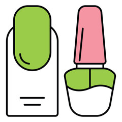 Cosmetic Nail Polish Vector Icon for Fashion