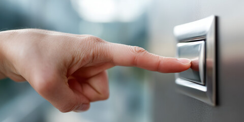 Elevator button press enhancing digital identity security with biometrics against cybersecurity threats in modern buildings
