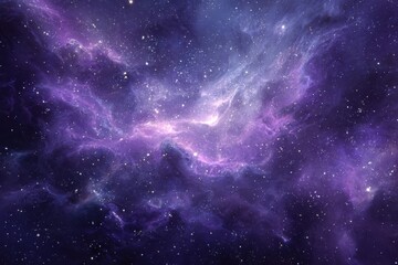 Fototapeta premium Mystical purple nebula swirling in deep space - captivating celestial imagery for fantasy lovers and sci-fi creators, ideal for inspirational designs and imaginative concepts