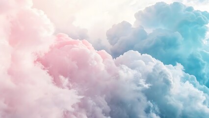 Cotton Candy Clouds A Pastel Dreamscape Background