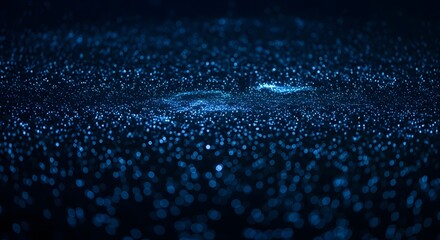 Naklejka premium Ocean's Glittering Sapphire Captivating Water Surface Reflecting Night's Embrace