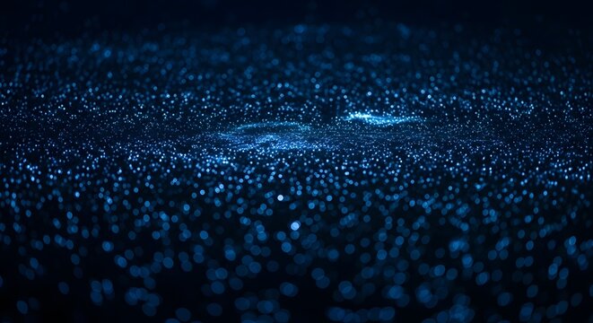 Ocean's Glittering Sapphire Captivating Water Surface Reflecting Night's Embrace