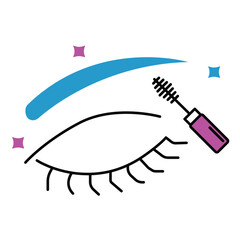 Makeup Tools Vector Icon Featuring Eye Lashes