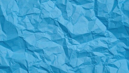 Crumpled Blue Paper Texture Background