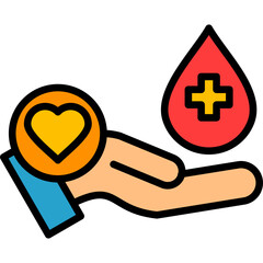 Obraz premium Donor lineal color icon