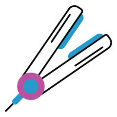 Beauty Hair Straightener Icon for Hairstyling Tools