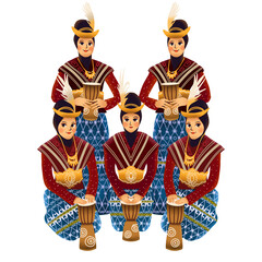 Obraz premium Tifa Dance From Maluku