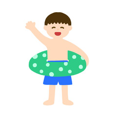 海水浴に来た男の子