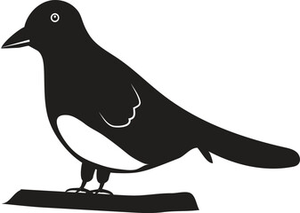 Bird silhouette vector style with white background..