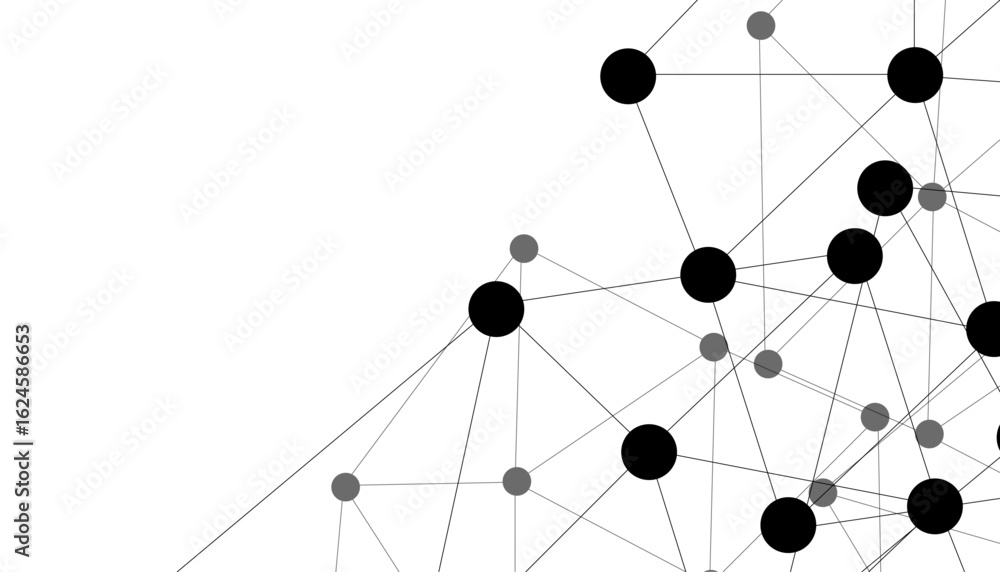 Poster abstract technology dot and line connection digital hi tech design concept background. space for tex
