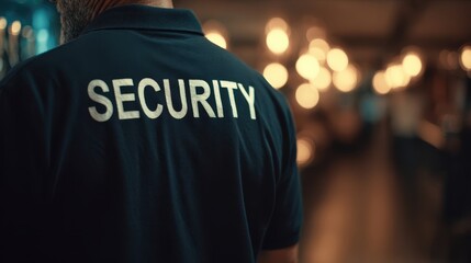 The Security Professional Standing Firm in a Bustling Environment