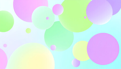 Ethereal Dance of Soft Pastel Spheres on a Hazy Gradient