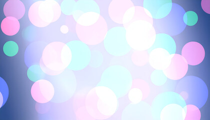 Ethereal Pastel Bokeh Lights Floating on a Serene Blue Gradient