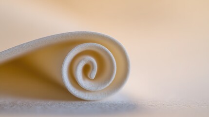 A close-up of a roll of parchment paper with visible surface texture and softness, symbolizing its use in baking and cooking, against a light beige, softly blurred background.