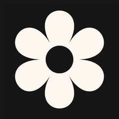 Clean floral silhouette with soft curves and a conceptual edge. This decorative flower design channels nature through minimalist form