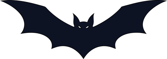 Flat bat icon vector. Perfect for Halloween designs, spooky decorations, horror themes, and wildlife or nocturnal animal illustrations.

