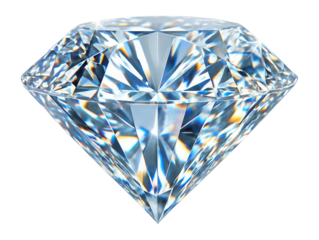 Brilliantly cut diamond with radiant facets reflecting multicolored light, symbolizing luxury, clarity, and elegance in gemstones and jewelry design.