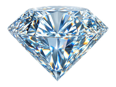 Brilliantly cut diamond with radiant facets reflecting multicolored light, symbolizing luxury, clarity, and elegance in gemstones and jewelry design.